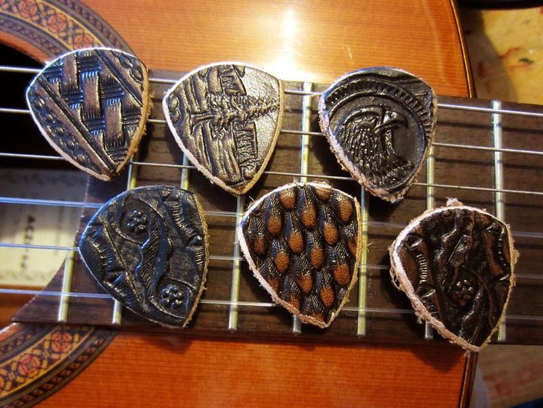 leather guitar picks